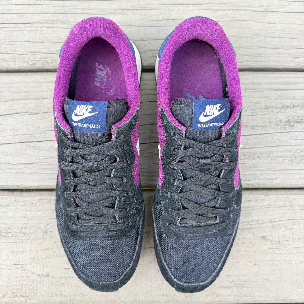 Nike Internationalist Suede Mesh Sneakers Purple Black Size 9.5 - Picture 7 of 15